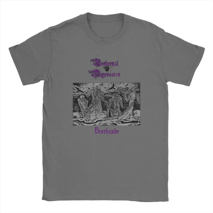 NOCTURNAL DEPRESSION Band T-Shirt Summer  Hip Hop T Shirts Man Cotton O-Neck Oversize Top Tees Short-Sleeve Y2K Casual Tshirt