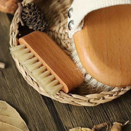 Nail Brush, Firm Nature Wooden Sisal Scrub Brush For Toes And Nails, Cleaning Nail Brush