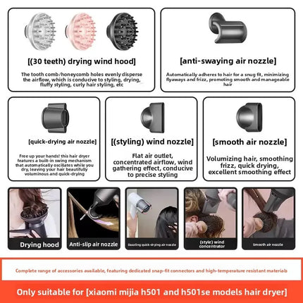 H501/H501SE for Xiaomi Mijia Hair Dryer Drying Modeling Mouthpiece Accessories