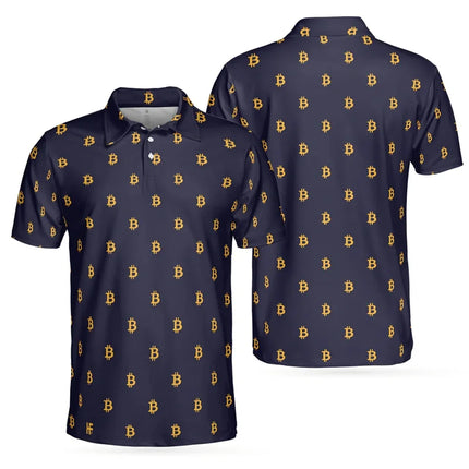 Fashion Luxury Bitcoin 3D Print Short Sleeve Polo Shirts For Men Clothes High Quality Golf Tshirts Button POLO Shirt Tee Tops