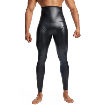 High Waist Leather Pants Slim PU Pants Men Trousers Big Size S-4XL New Black Cowboy Men's Leather Pants Motorcycle Riding Pants