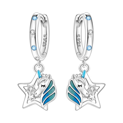 Orstarry 925 Sterling Silver Sparkling Wings Earrings Original Jewelry Drop Earrings Women Jewelry Party Trendy Anniversary Gift
