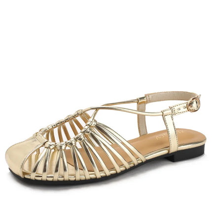 Women Flat Sandals Summer Narrow Band Roman Shoes Casual Plus Size Brand Designer Banquet Beach Gladiator Sandalias Zapato