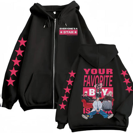2026 5 Seconds of Summer Everyone's A Star World Tour Zip Up Hoodies Men Women Harajuku Hip Hop Gothic Jacket Sweatshirt Hoodie