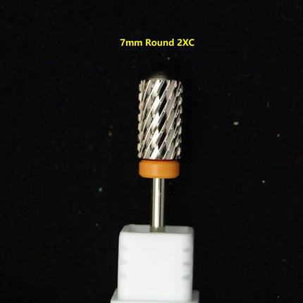 New Silver! Quality 6.6mm Big Round Top barrel Original Tungsten steel Carbide Manicure Nail drill bit File Accessories