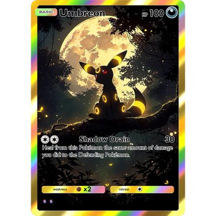 Pokemon Cards Umbreon PTCG Holographic Rare Collection Cards Mewtwo Creativity Game Anime Shining Mewtwo Pokemon Cards Gift