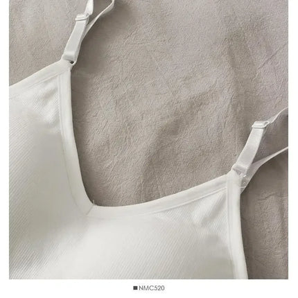 Womens Tops Sexy Tank Top Women Built In Bra Solid Color Camis for Women Crop Top Off Shoulder Sleeveless Camisole 2024 New