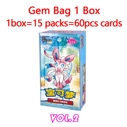 Original Pokemon Game Pack Cards Gem Pack Vol.1 Vol.2 Scarlet and Violet Trading PTCG Bag Box Deck Ibrahimovic Pikachu Card Gift