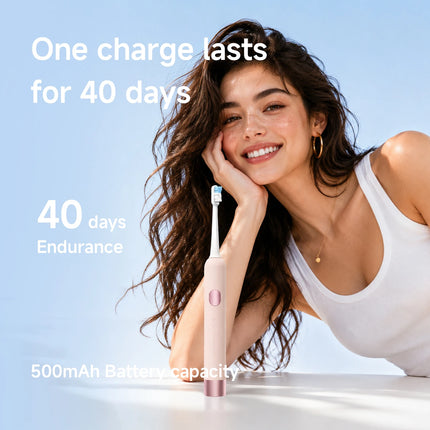 DOCO LAB Electric Toothbrush Vibration Sonic Electric Toothbrush for Adults Rechargeable Smart 6 Modes 5 Brush Heads