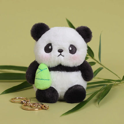 Cute Animal Plush KeyChains Stuffed Panda Little Tiger Key Chain Pendant Simulation Tiger Doll Plush Toy  Gifts