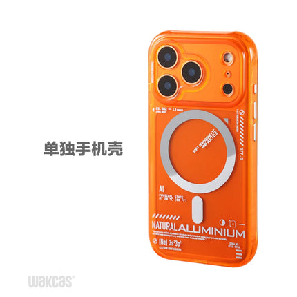 Aluminium Element Magnetic Phone Case Transparent Anti-drop Original Case for IPhone 15/16/17 Pro Max Custom Phone Case