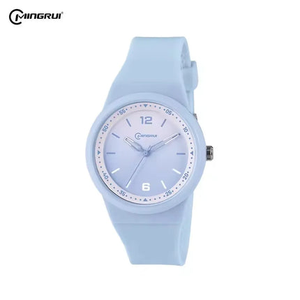 Pink Quartz Children Watches Silicone Strap Waterpoof Blue Analog Teenage Wriwtches for Girls Boys