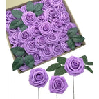 Purple / 25PCS no box leaves
