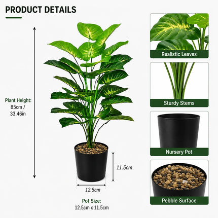 Artificial Pothos Tree with Black Pot - image 4