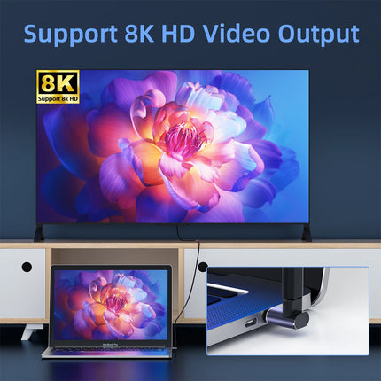 USB4.0 Magnetic Adapter Thunderbolt3 40Gbps 8K@60Hz USB C Data Adapter USB C Male to Female 100W Fast Charging Magnet Converter