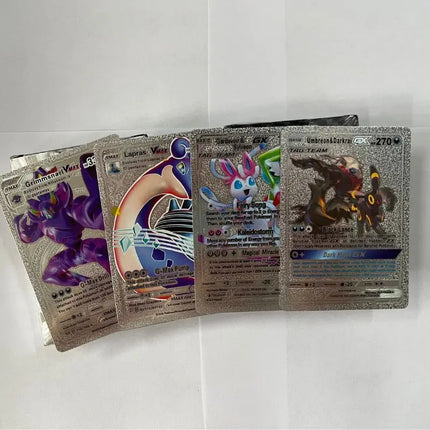 55pc English card Charizard Gold Foil Cards Golden Letters English Spanish Game Card Metalicas Vmax Gx Series Giftu