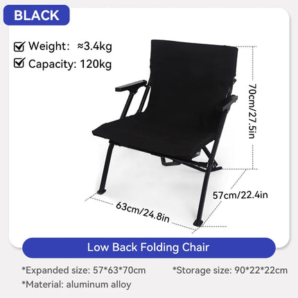 WESTTUNE Folding Outdoor Chair Portable High Back Lounging Chair Lightweight Camping Chair for Home Picnic Outdoor Furniture