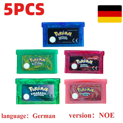 GBA Game Pokemon Series 32 Bit Video Game Cartridge Console Card Pokemon Emerald Ruby FireRed LeafGreen Sapphire Multi-language