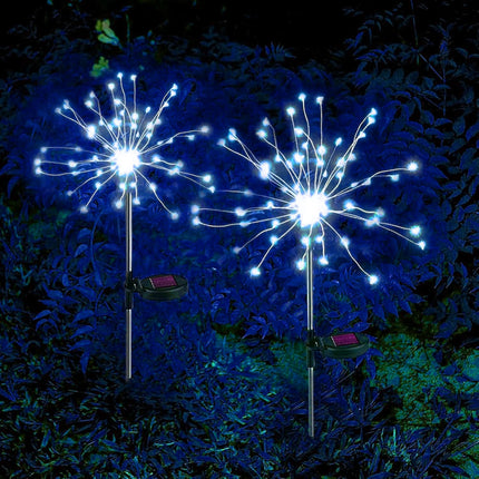 Solar Lights for Outdoor Garden 60/200/420LED Dandelion Lighting Stake Solar Firework Light for Christmas Halloween Lawn Decor