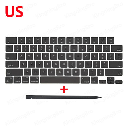 New Replacement Keyboard Keys Keycaps For Macbook Air 13" M2 A2681 Keycap Key Cap UK US RU ES FR IT DK NO DE KR PT HU 2022