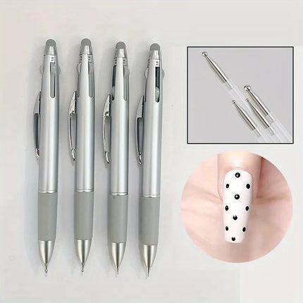 Nail Dotting Pen Nail Art Dotting Tools in Ballpoint Pen Design Nail Art Tip Dot Paint Manicure Kit for Dot Drawing Home Salon