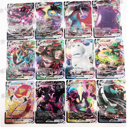 50/100Pcs pokemons French English German cards pokemons Card 100 Gx 100 V Max VMAX 50