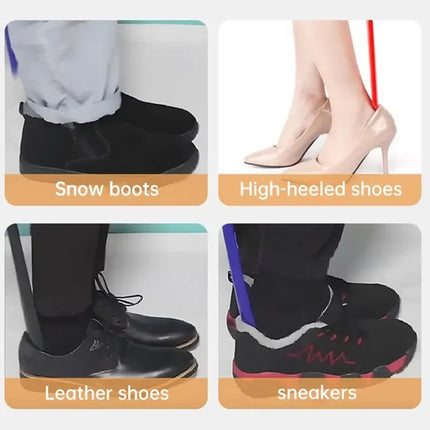 1pc Extra Long Flexible Plastic Shoe Horns Do Not Require Bending Durable Shoe Spoons For Pregnant Women Wearing - product im