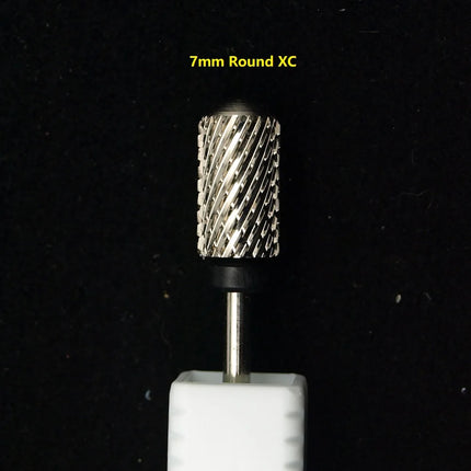 New Silver! Quality 6.6mm Big Round Top barrel Original Tungsten steel Carbide Manicure Nail drill bit File Accessories