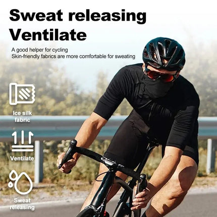 Cycling Face Mask Absorb Sweat Breathable Fishing Training Sport UV Face Scarf Neck Gaiter Summer Face Bandana Safety protection