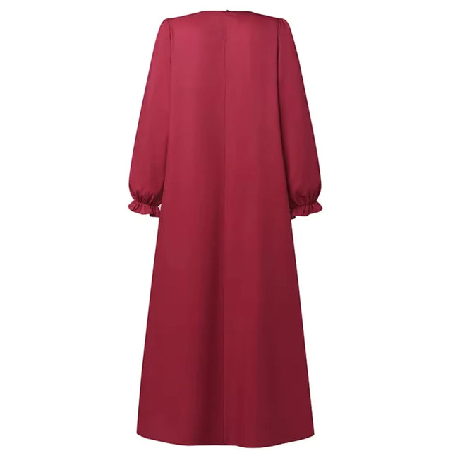 Ramadan neues muslimisches Saudi-Arabisch Dubai Robe südostasiatischer Positionierungsdruck ethnischer Stil Retro lockeres islamisches Übergrößenkleid