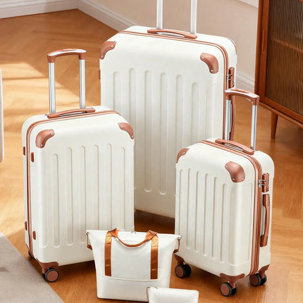 Luggage Sets 5 Piece,Hardside Suitcase With Wheels - Spinner Wheels, TSA Lock, Includes Toiletry Bag For Family Travel Luggage Case Trolley Suitcase Spinner Suitcase Travel Luggage nizer Travel Stuff