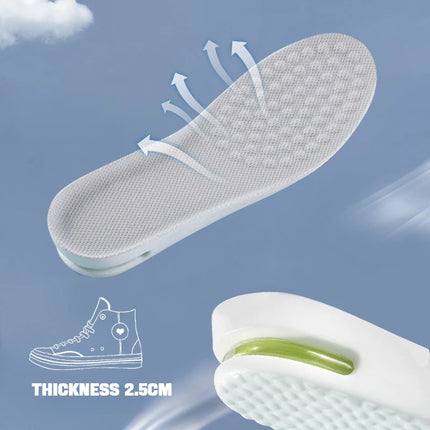 1Pair Orthopedic Height Increase Insole for Feet Sports Air Insoles Comfort Plantar Fasciitis Shoes Inserts Shock Absorbing Pads