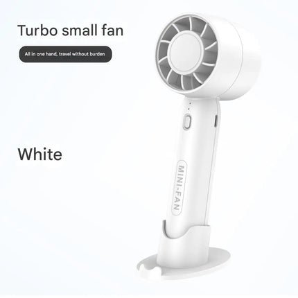 Turbo Handheld Small Fan USB Charging Mini Outdoor Portable Lightweight Desktop Stand With Long-Lasting Battery Life