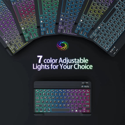 RGB Bluetooth Keyboard And Mouse Set Rechargeable Russian Keyboards Bluetooth Wireless Keyboard Mouse For Ipad Pro - product