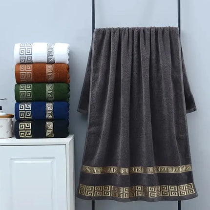 1/4/6PCS 100% Cotton Green Towels Set 34x74cm 70x140cm Embroidered Hotel Bath Towels For Adult Quick-Dry Thicken Soft Face Towel