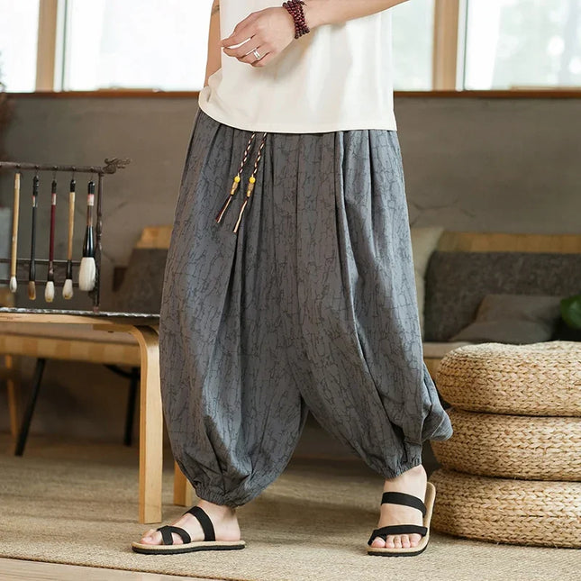 2024 Frühling Herren Neue Weite Hosen Männlich Vintage Lässige Jogginghosen Männlich Übergroße Weite Haremshosen Damen Hosen 5XL