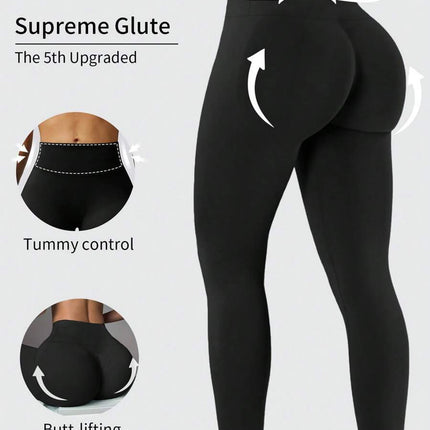 Womens Daily Athletic High Waist Skinny Leggings Tummy Control Hip Lifting Stretch Pants For Yoga Fitness Running Cycling