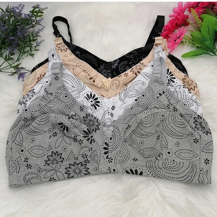 Wire Free Bra 54F 54E 54DD 52F 52E 52DD 50F 50E 50DD 48F 48E 48DD 46F 46E 46DD 44F 44E 44DD Sexy Cotton Lingerie Women Bras C30