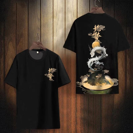 New Chinese Style T-Shirts Dragon Totem 3D Print Men Women Tees Short Sleeve Round Neck T Shirt Harajuku Y2K Tops Men's Clothing