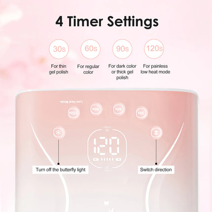 Customized Nail Art Equipment 115W Charging Nail Dryer 45 Beads Professional UV Led Nail Lamp