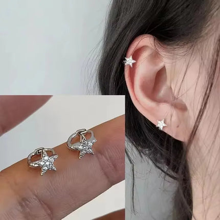 VENTFILLE 925 Sterling Silver Geometry Hoop Earring for Women Minimalism Classic Office Versatile Fashion Jewelry Gift Dropship