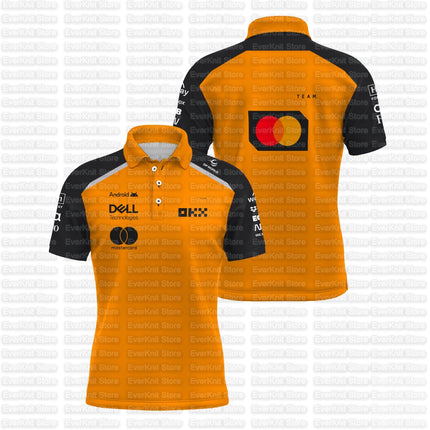 2026 New Men's Norris 1 Racing Team Polo Shirt Oscar Piastri 81 Driver Sports Breathable T-Shirt Daily Casual Plus Size Polo 6XL