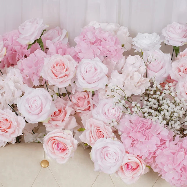 Flower Row Wedding Backdrop - artificial flowers for wedding backdrops (photo 2 of 9)