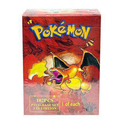 PKM Base Set Booster Box 1999 1st Edition Proxy Game Cards Packs WOTC Sealed Blue Wing Charizard Blastoise Venusaur Packs Toys