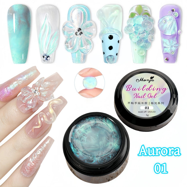 Gel de uñas 3D, superposición dura, no pegajosa y de larga duración, crea formas 3D de lazos, letras geométricas, calidad de salón, soluble sin residuos
