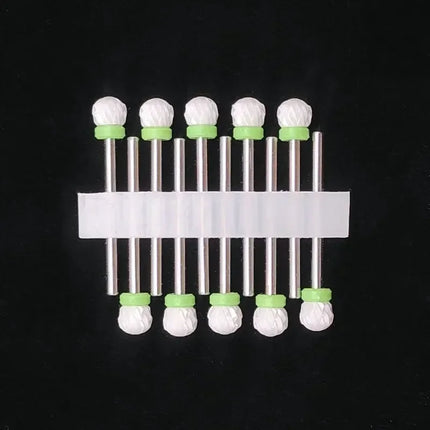 10 Ceramic Drill Bits, Milling Cutters, Rotating Nail Polish Grinding Machine Accessories, Overflow Removal Tool Accessories
