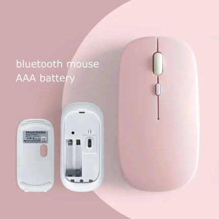 Wireless Bluetooth-compatible Mouse Portable Ergonomic Computer Mice For Laptop Ipad Tablet Pc Mobile Phone Office - product