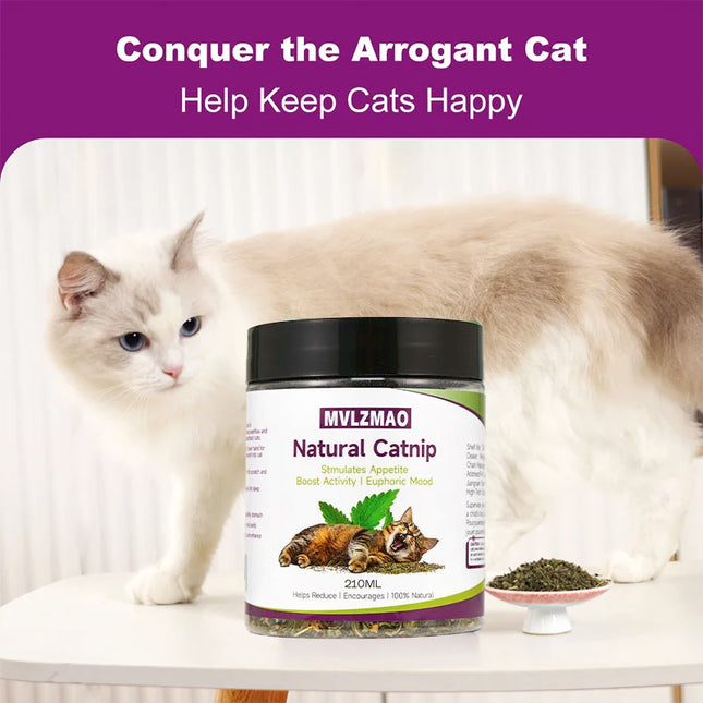 Cat Toys - Silvervine Catnip for Cats, 100% Natural Catnip Catnip Herbal Tea Loose Leaf, 210ML, Safe for - product image 2