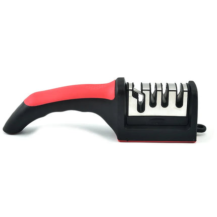 Kitchen 4Segment Knife Sharpener Household Multi-functional Hand-held Three-purpose Black Sharpening Stone - product image fr