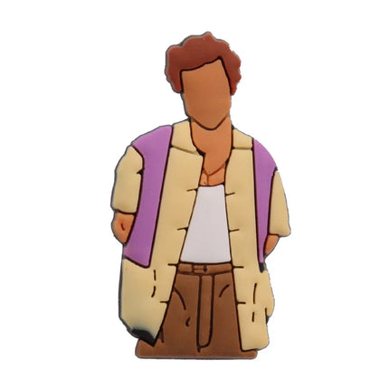 Single Sale 1pcs PVC Social Woker Epic Man Don't Be An Idiot Assistant Friends False Office Shoe Charms Accessories Decorations 